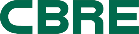 CBRE logo. Property CGI client of RE FRSH