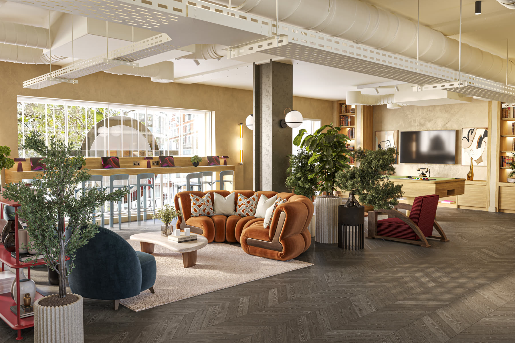 88 Kingsway first floor lounge CGI