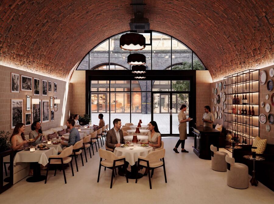 Kilburn Mews restaurant interior with diners