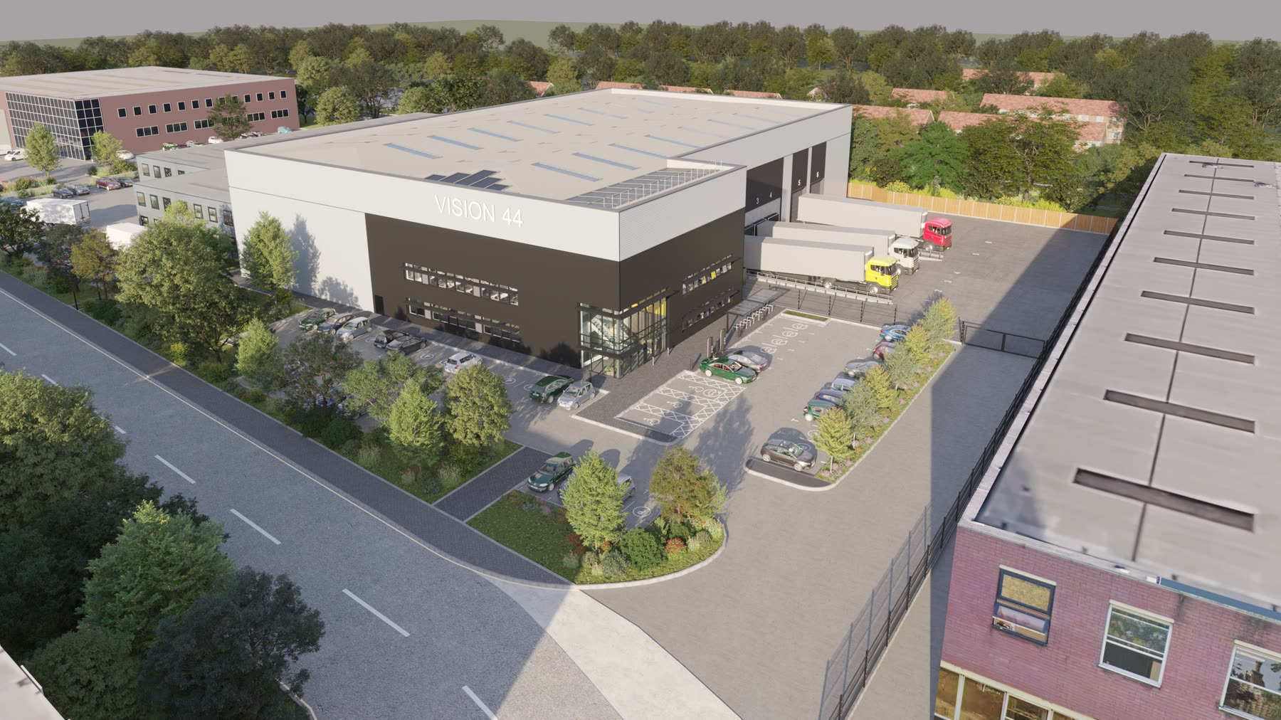 Woodside, ground-level approach CGI