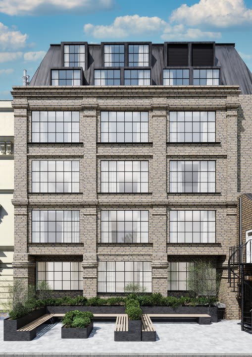 Townhouse rear elevation, day