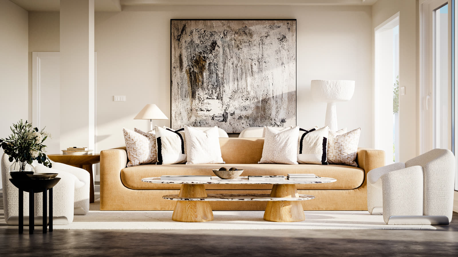 Cala Moli, living room CGI