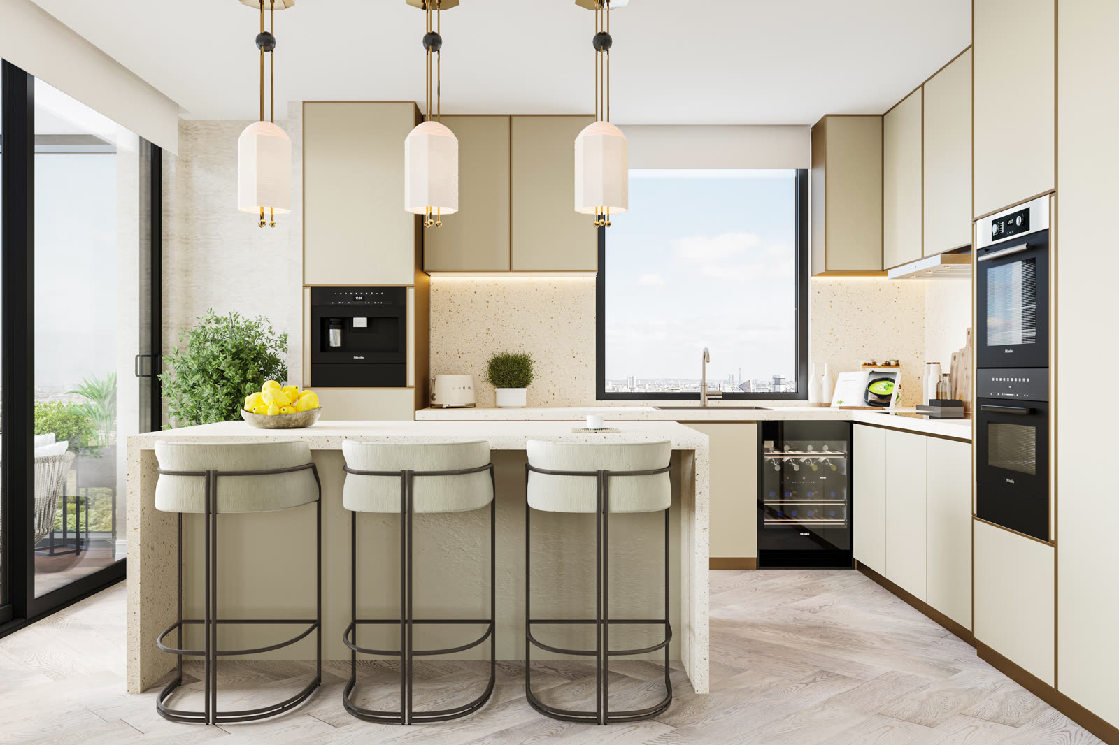 Park Central, kitchen CGI